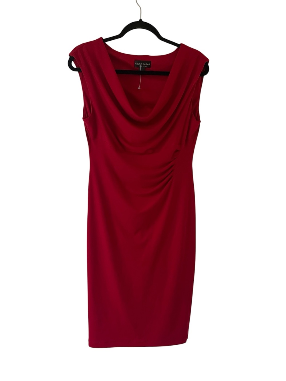 Connected apparel red midi length cocktail formal dress size 12
